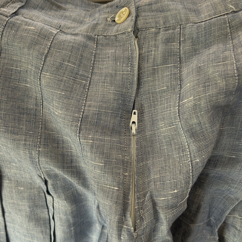 Vintage Esprit Pleated Midi Side Zipper Skirt - Picture 3 of 3